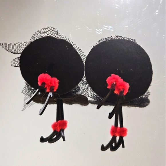 Halloween Witch Hat Earrings - Picture 2 of 5